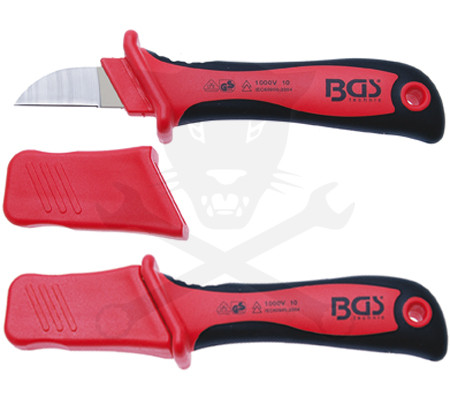 Kés-villanyszerelő 1000V-os VDE szigetelt + pengevédő