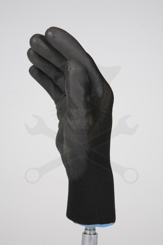 Kesztyű Buck fekete PW poliuretán tenyér 12-es XXXL (PTPWB-XXXL)