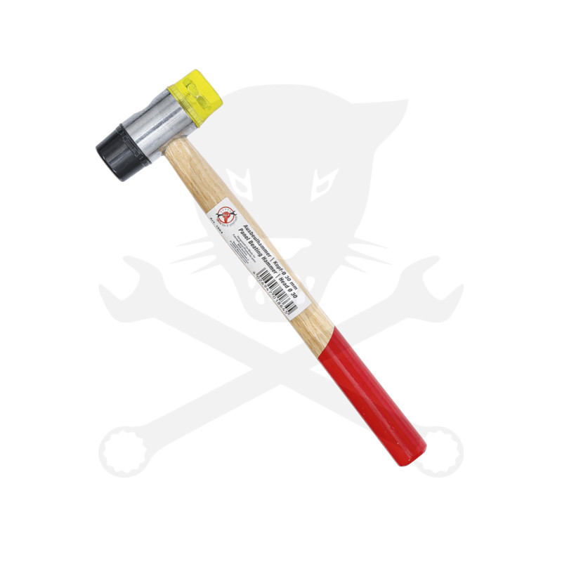 Kalapács műanyag-gumikeverék + sárga nylon fej (cserélhető) D=30 mm BF22