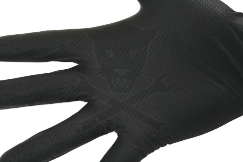 Kesztyű Grippaz 100% Nitril 10/XL - dobozos 50 db-os - FEKETE