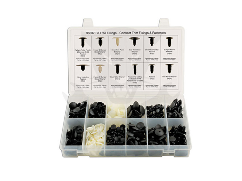 Műanyag patent készlet, válogatott, Ford, GM, VW gépk. - 340 db