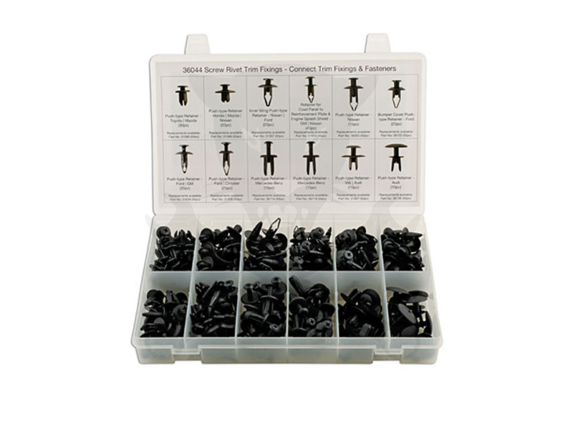 Műanyag patent készlet vegyes készlet menetes csavarral 240 db-os