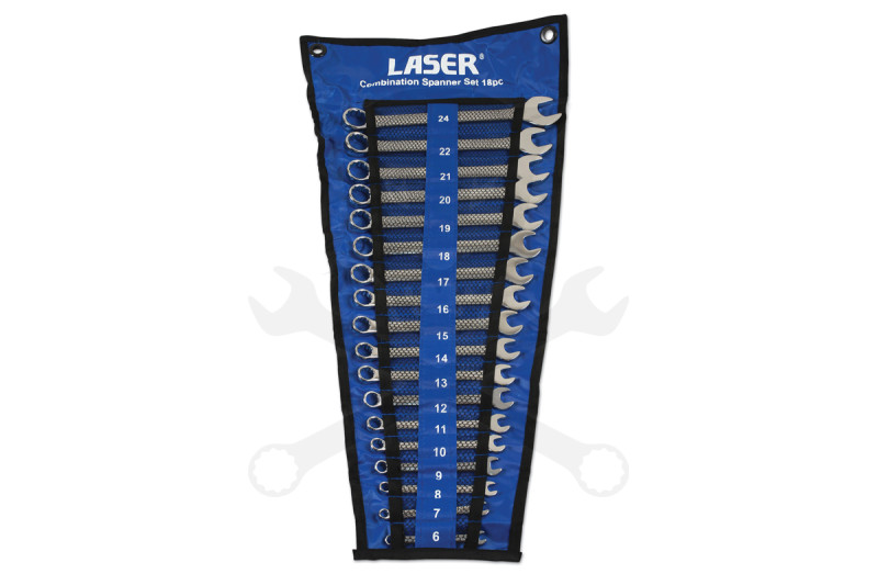 Csillag-villáskulcs készlet 18 db-os 6-24 mm tükrös-polírozott kivitel