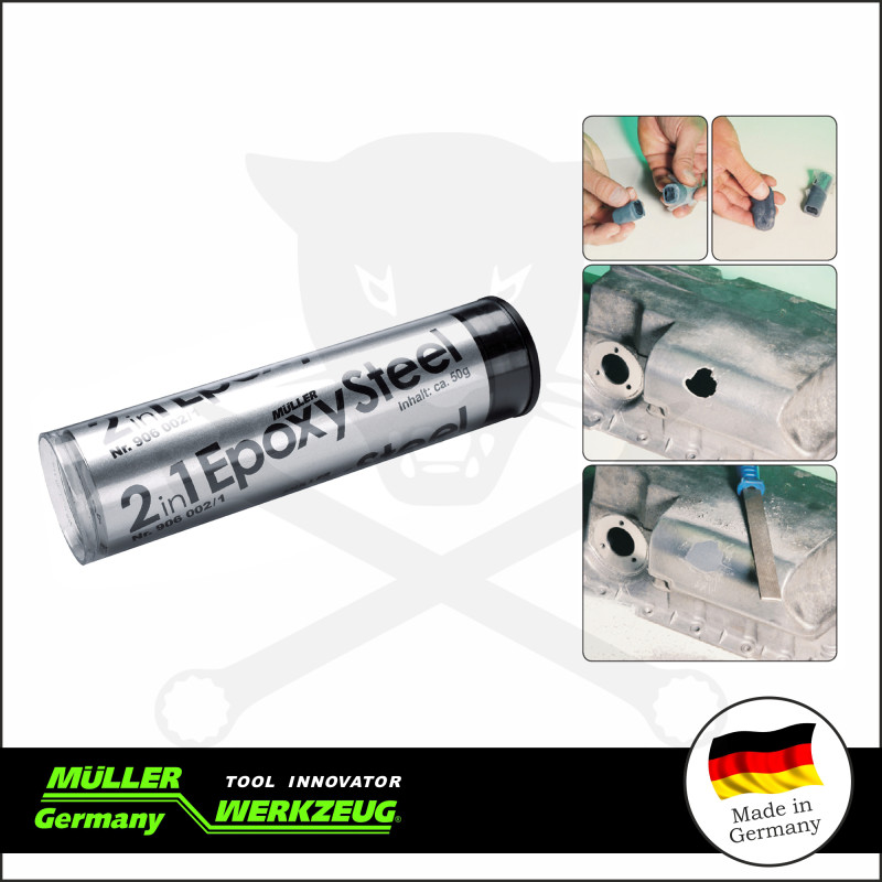 Epoxy Steel gyanta acélra 2 in1, erős 2 komponensű - MÜLLER