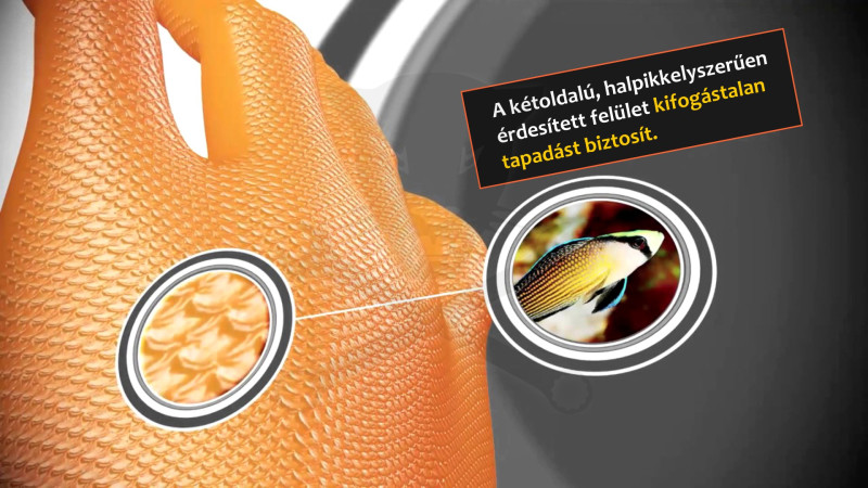 Kesztyű Grippaz 100% Nitril 8/M - dobozos 50 db-os - NARANCS BF22