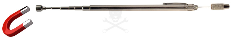 Mágnes teleszkópos 7 mm 500 mm + beépített tű+védőkupak