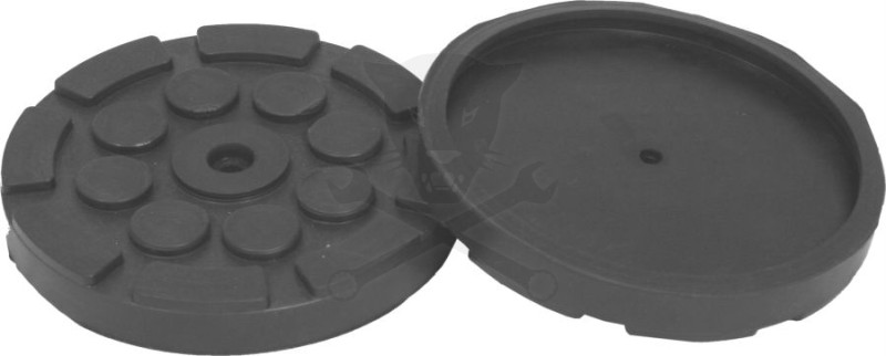 Gumipogácsa csápos emelőhöz 120/114 mm-es peremes pöttyös-íves+furat