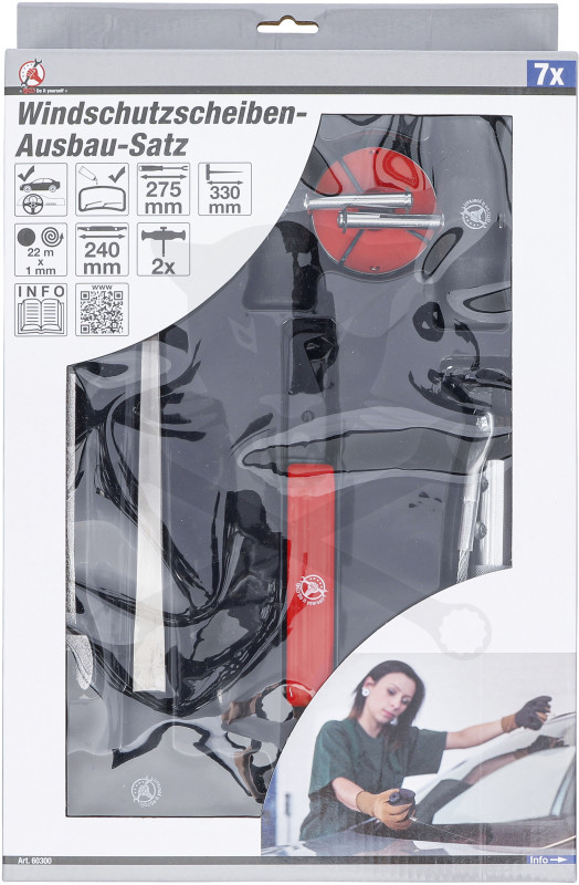 Szélvédőkivágó készlet 7 részes - Kraftmann