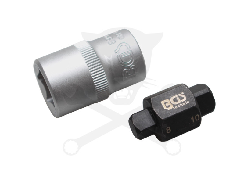 Olajleeresztő kulcs négyszög 8-10 mm+ befogó BGS