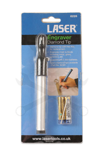 Gravírozó toll, gyémánthegyű - elemes - 2 db AAA - Laser Tools