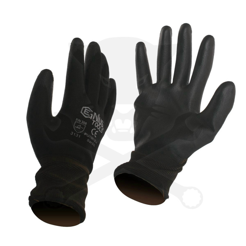 Kesztyű - szerelőkesztyű - Genius fekete XXL-es 11-es