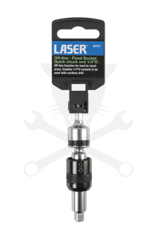 Crowa hajtószár 1/4" Fúrógépbe fogható Csuklós / Fix 2:1-ben - Laser