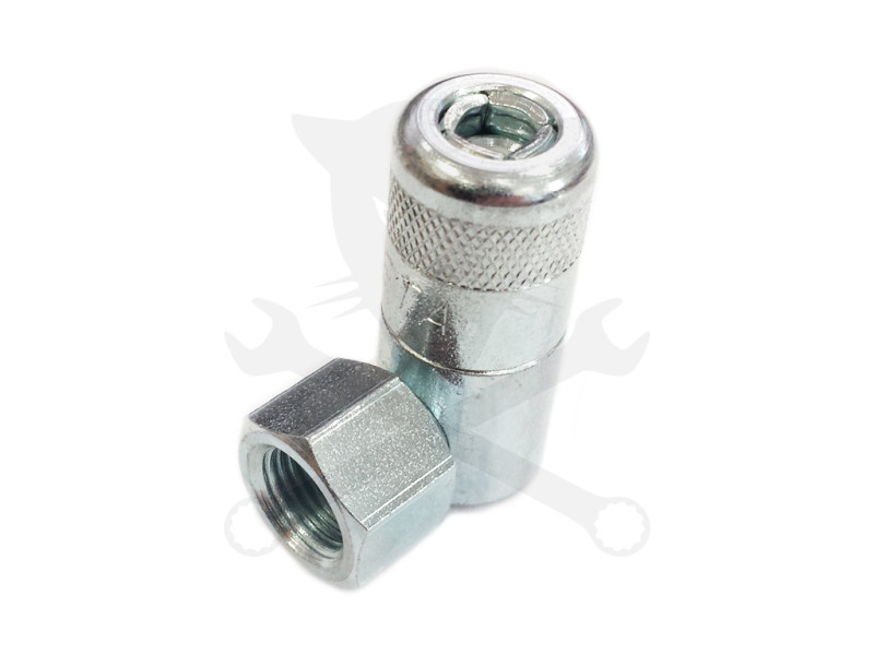 Zsírzófej, négypofás 90° - szabvány M10x1.0 menet