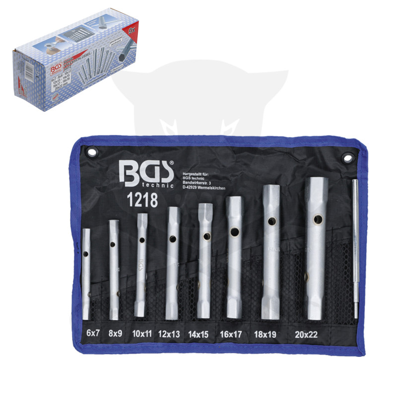 Csőkulcs készlet 6 - 22 mm 8+1 db-os kovácsolt BGS