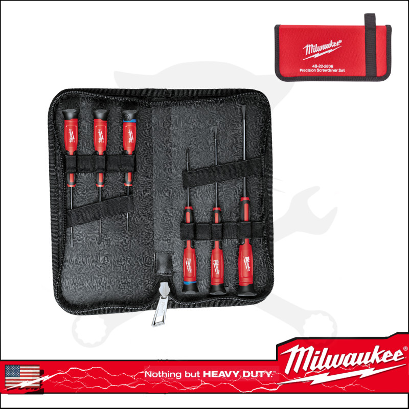 Csavarhúzó készlet Phillips, Lapos precíziós+szövettartó 6 db-os Milwa