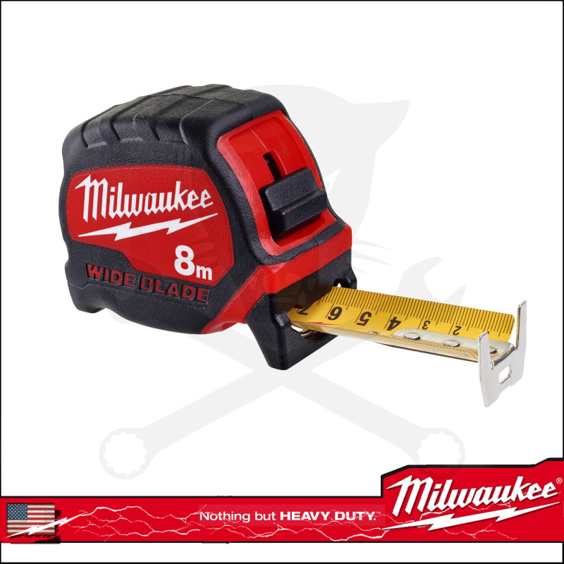 Mérőszalag 8 m x 33 mm gumírozott Széles Prémium - Milwaukee