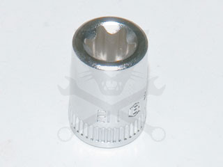 Dugókulcs - crowafej 1/4" belső torx E05 Genius