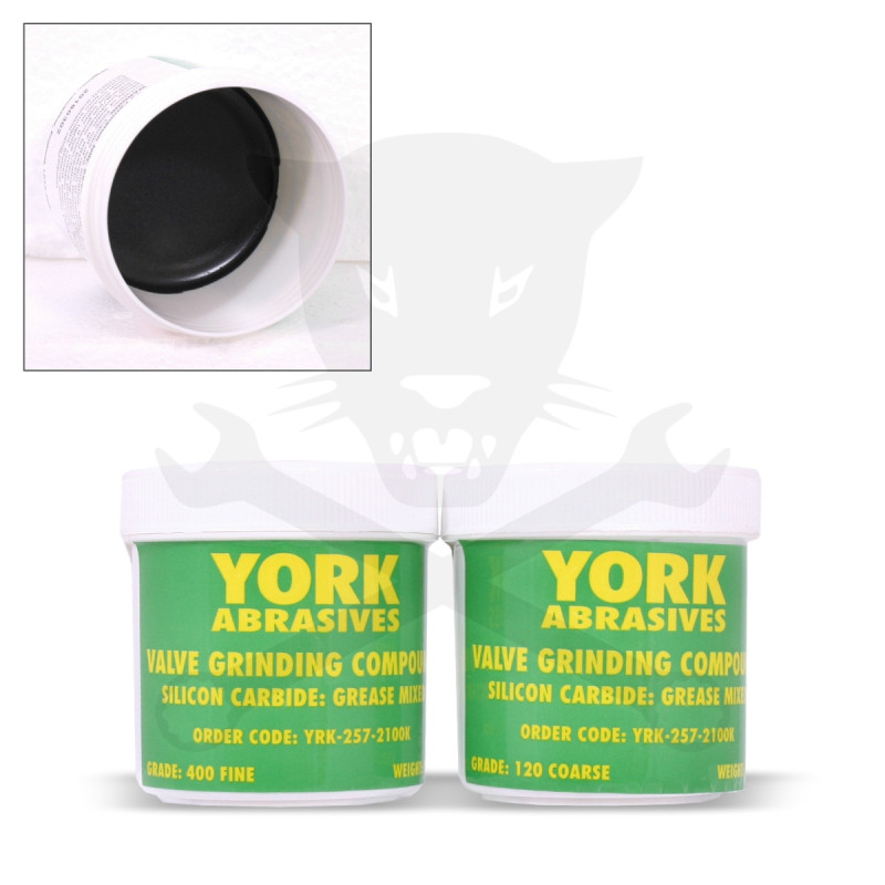 Szelepcsiszoló paszta készlet, szilícium-karbid- 2x85 gramm 2 db-os (YRK-257-2100K)