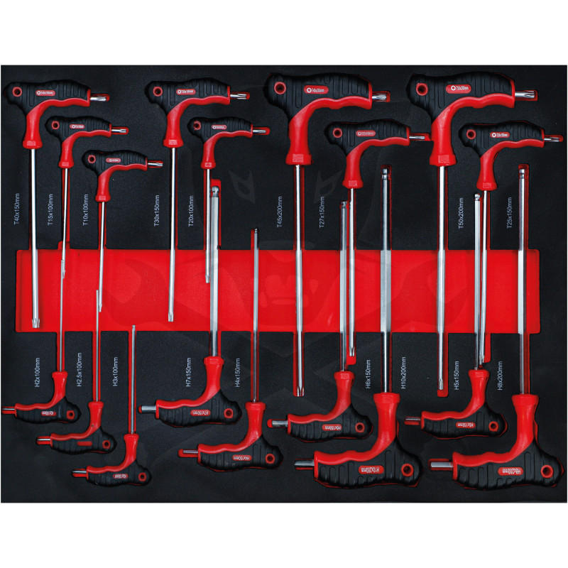 Szerszámos kocsi gyári-felszerelt 250 db-os 7 fiókos szekrény - BGS