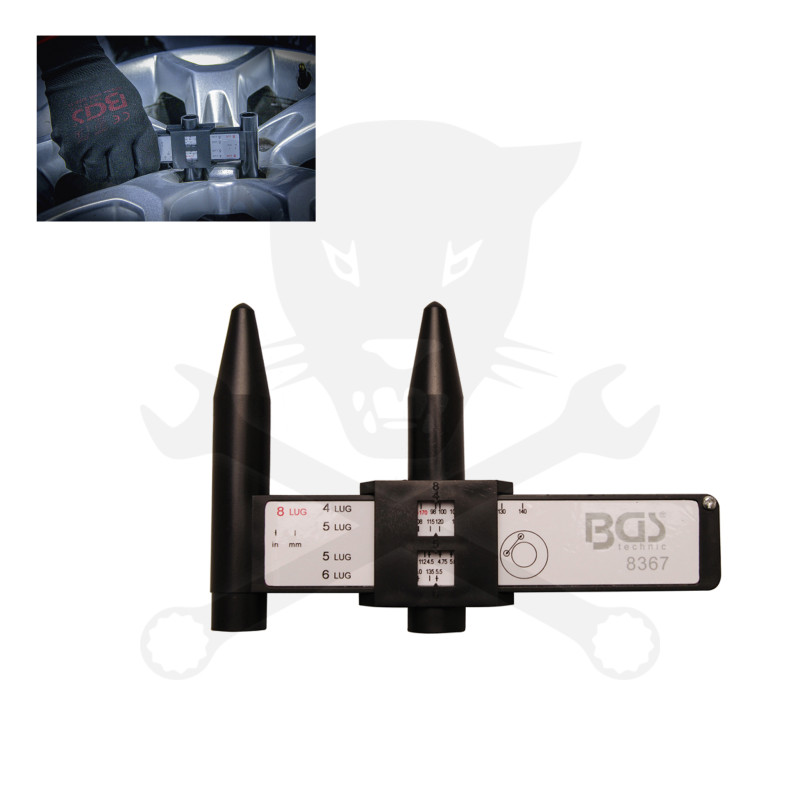 Lyuktávolság - osztókör - mérő műanyag BGS