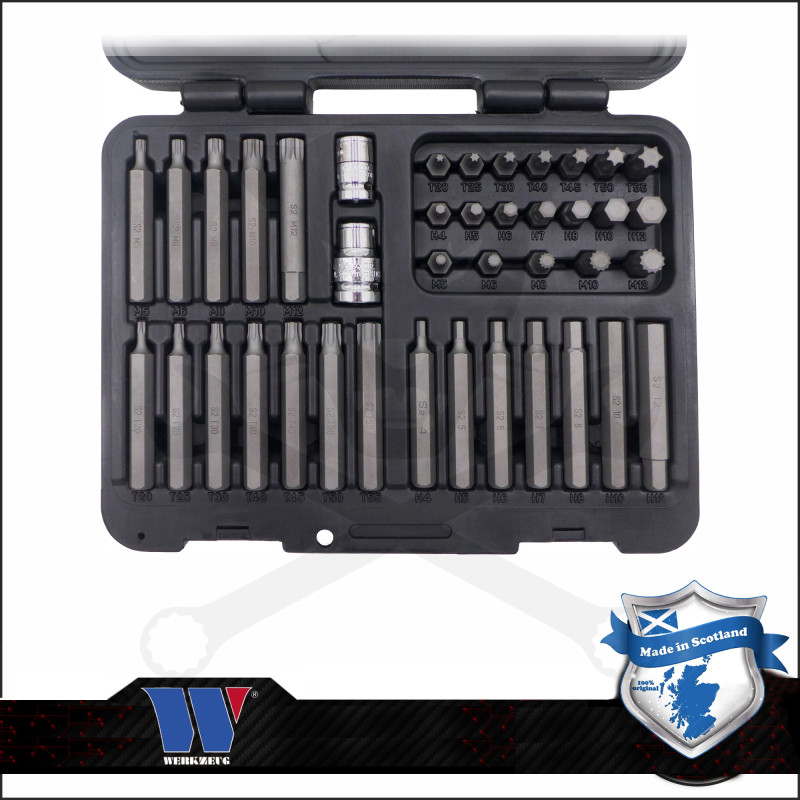 Torx-imb.-spline bit készlet 40 db - PROFI - Welzh