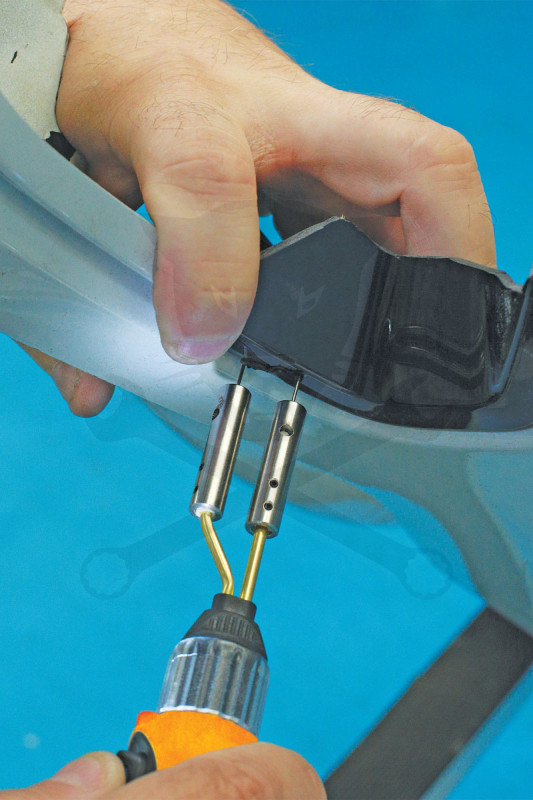 Műanyag hegesztő és műanyag elem tűzőgép készlet 2in1 -akkus- Power Tec