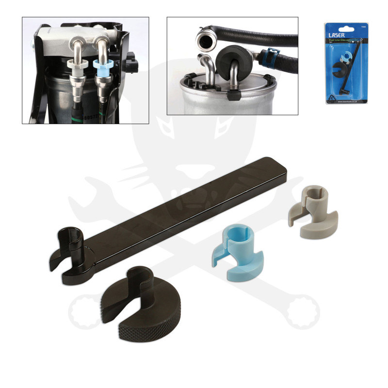 Üzemanyagcső-bontó szerszám készlet nehéz-szűk helyzetekre 4 db-os