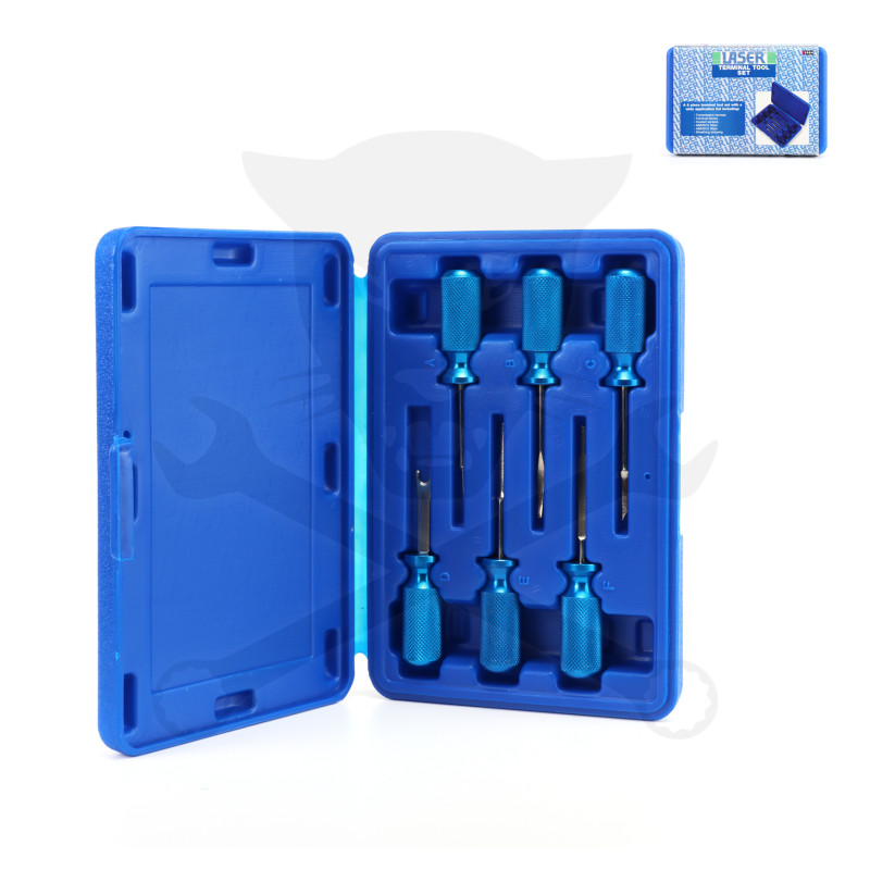 Kábelcsatlakozó szerelő - saru eltávolító készlet 6 db-os Laser