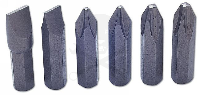 Bit készlet üthető rövid 6 db-os készlet Lapos:8-10 mm + 2x2 db:Ph2+Ph3