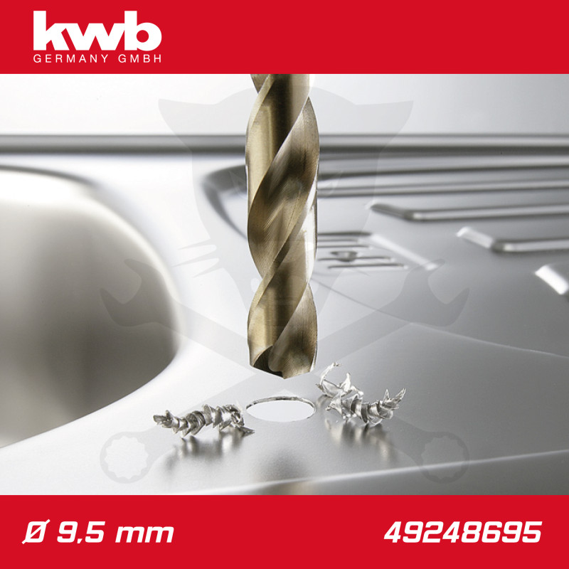Csigafúró 9,5 mm HSS-G Co5 DIN 338 Twist, profi - KWB