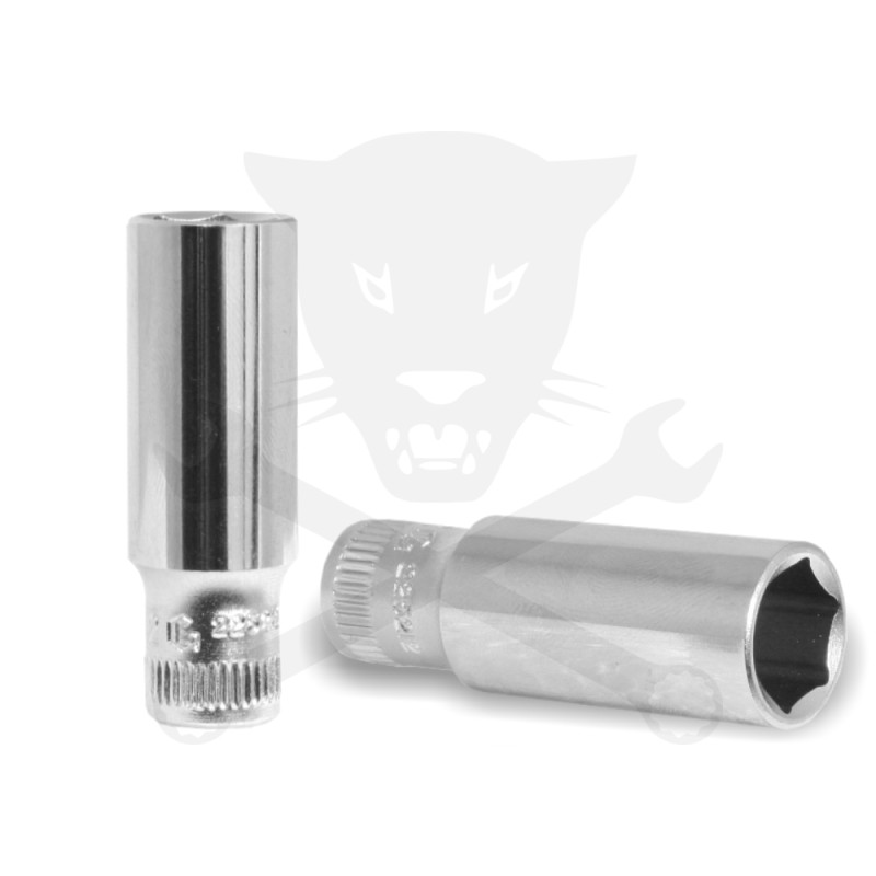 Dugókulcs - crowafej 1/4" 6 lap hosszú 11 mm Genius