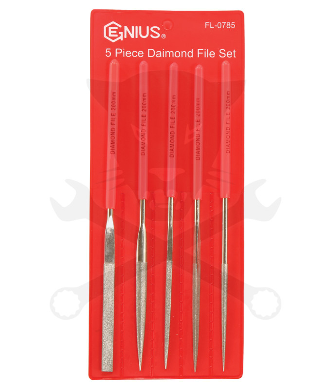 Tűreszelő készlet gyémánt 5 db-os 200mm Genius