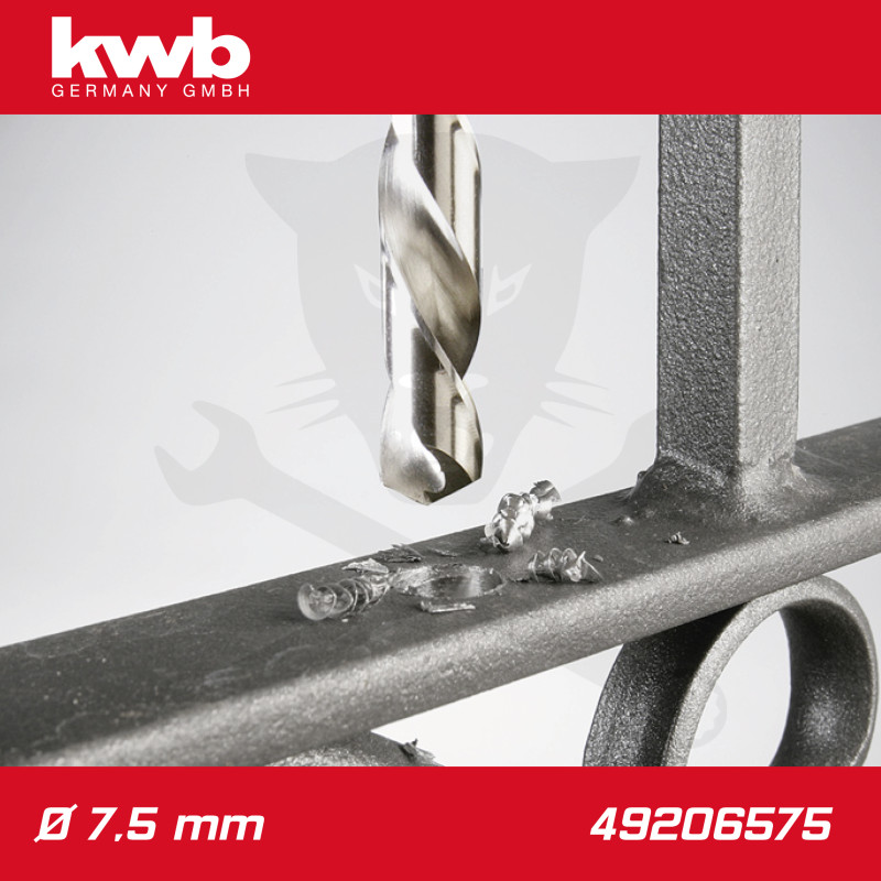 Csigafúró 7,5 mm HSS-G DIN 338 Silver Star, profi - KWB