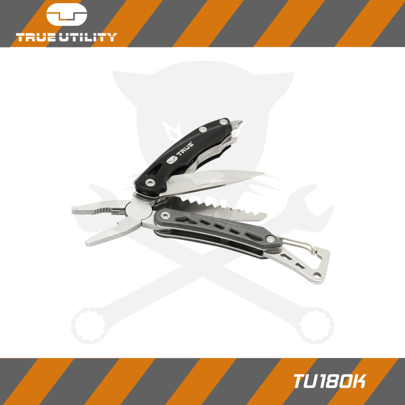 Multifunkciós szerszám, SEVEN 9in1 - Fekete-Ezüst - True