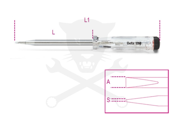 Fázisceruza - Fáziskereső csavarhúzó SL3.5x0.5 mm - 150/250V - Beta