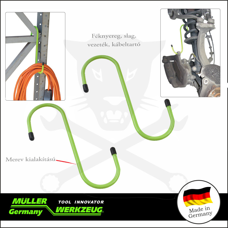 Kampó zöld gumis bevonat - HAJLÍTHATÓ ALUMÍNIUM kivitel -2 db-os