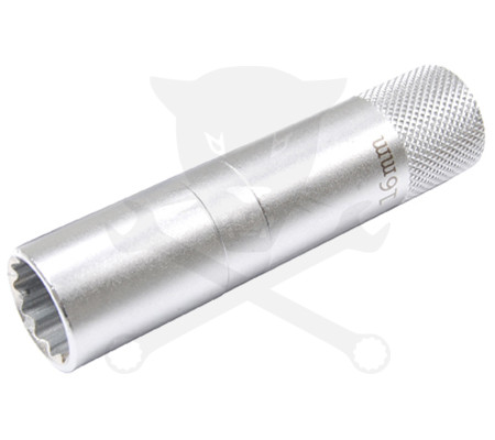 Gyertyakulcs 16 mm x 90 mm 3/8" gumibetéttel - BGS