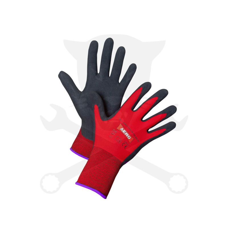 Kesztyű NitroCom 1931 premium piros AERO nitril 07-es S-es S/6