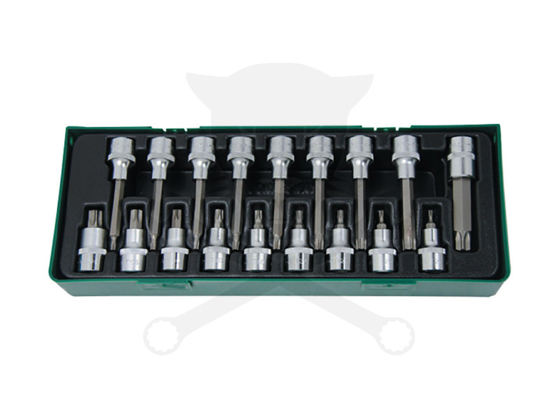 Tálcás torx készlet rövid-hosszú 1/2" 18 db-os - Jonnesway