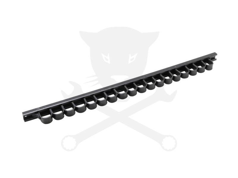 Szerszámtartó 500 mm - csavarhúzókhoz - műanyag - 18 füles