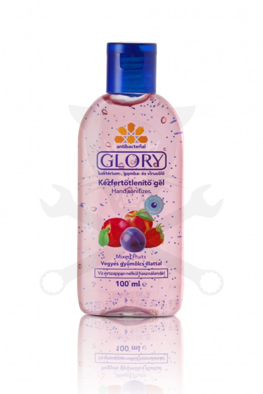Kézfertőtlenítő gél - antibakteriális - 100 ml - Glory Vegyes Gyümölcs