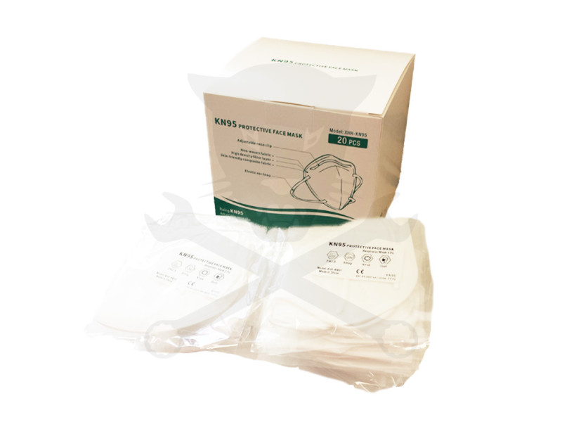 Arcmaszk - szájmaszk - FFP2 - KN95 szelep nélkül -fülpánt XHH-KN95 RAKTÁRON BF22