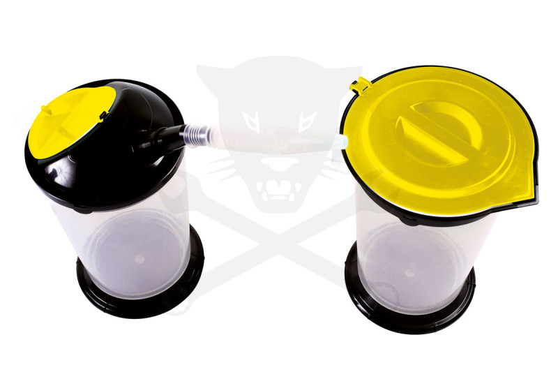 Olajbetöltő kanna 5 literes 2 db-os készlet skálázott extra áttetsző