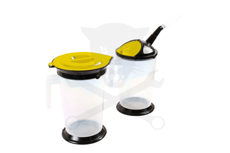 Olajbetöltő kanna 5 literes 2 db-os készlet skálázott extra áttetsző