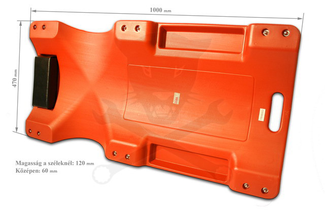 Aláfekvő műanyag piros 6 kerekű - 40"