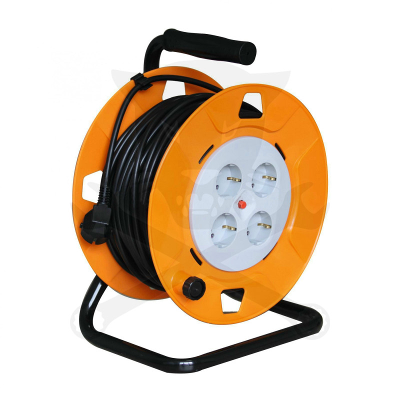 Kábeldob 25 m - IP20 gumi kábel 3 x 1.5 mm2 - 2300W (HJR 4-25/1,5)