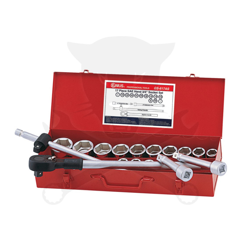 Dugókulcs készlet 3/4" 6 lap 21-50 mm 17 db-os