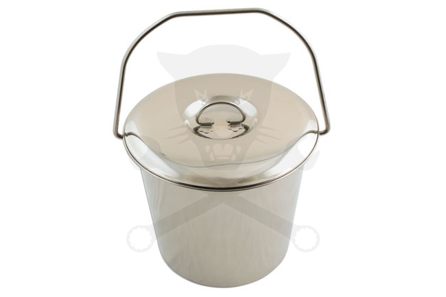 Vödör - rozsdamentes acél 12 literes-hez rozsdamentes fedő