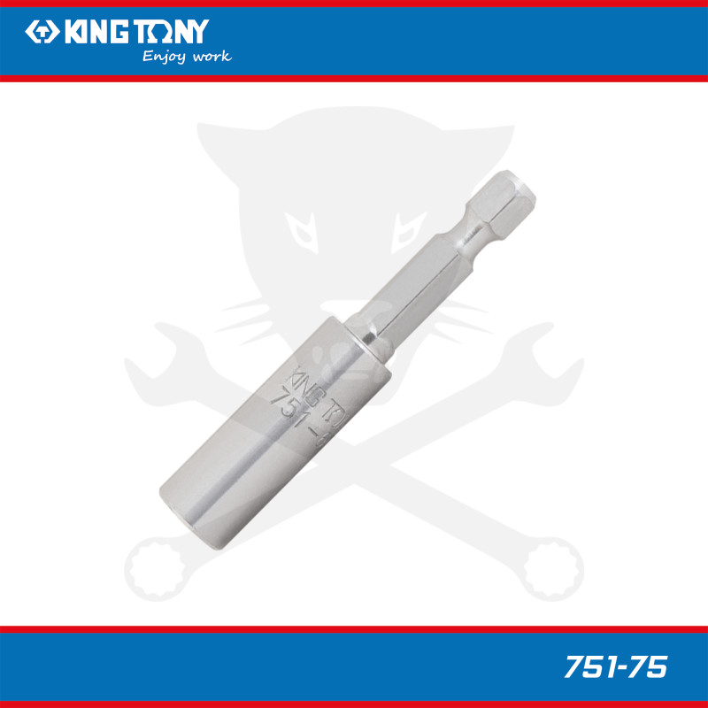 Bit tartó 1/4"-os, fúrógépbe fogható mágneses KingTony