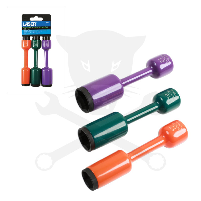 Nyomaték toldószár+ dugófej készlet108 Nm 3 db-os 17-19-21 mm színjelőlt